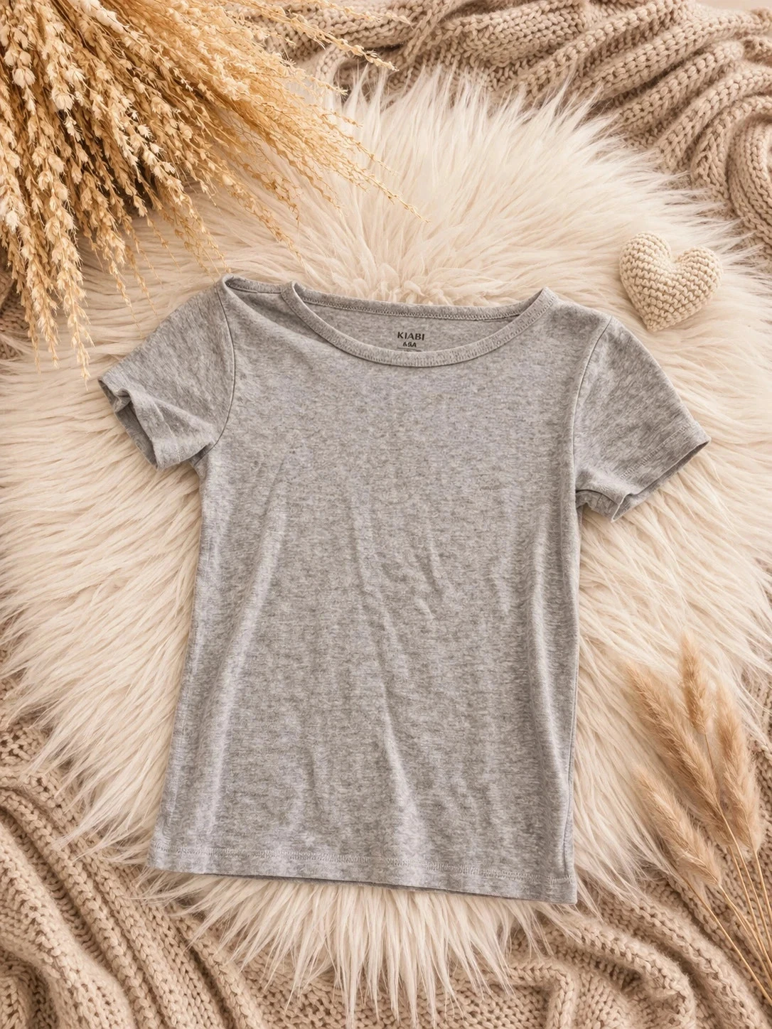 T-shirt gris KIABI – basique intemporel – 4/5 ans